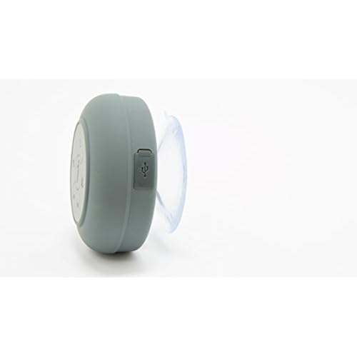 Splash Tunes Pro Shower Speaker Ultimate Shower Speaker that is Portable, Hands Free, Wireless, Water Resistant, with Built-in Mic and Suction Cup (Charcoal Grey) Musical Instruments, Instrument Accessories, General Accessories