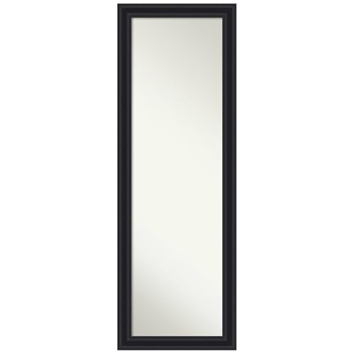 Amanti Art Black Full Length Mirror for Door, 52x18 Dalat Black Tall Wall Mirro…
