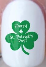 Happy St Patricks Day Nail Decals by YRNails