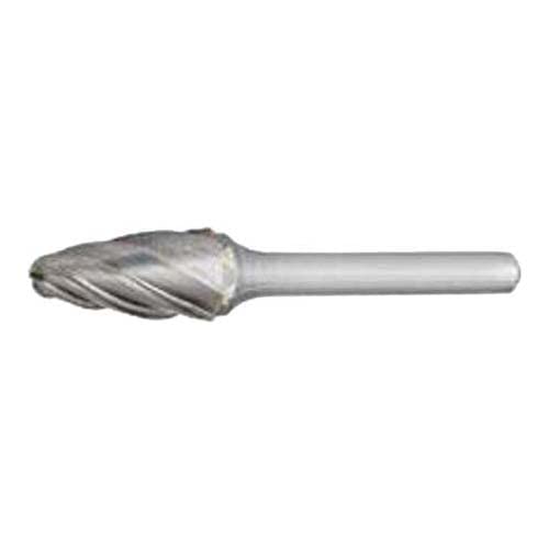 Dormer P7118.0X6.0 Series P711 Carbide Rotary Burr, Ball Nosed Tree, Bright, 9.60mm x 64mm