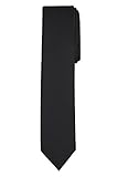 Jacob Alexander Solid Color Men's Skinny Tie - Black