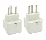 Bluecell 2 PCS of Brazil to International Travel Grounded Adapter Plug (US Europe UK)