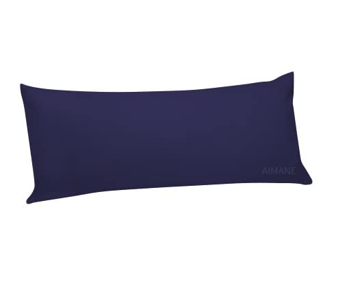 AIMANE® Long Bolster Pillowcase Cover - Body Pillow Neck Support - Orthopaedic Bolster Pillowcase Cover Nursing Pregnancy Support Long Pillowcases (King 5FT, Navy)
