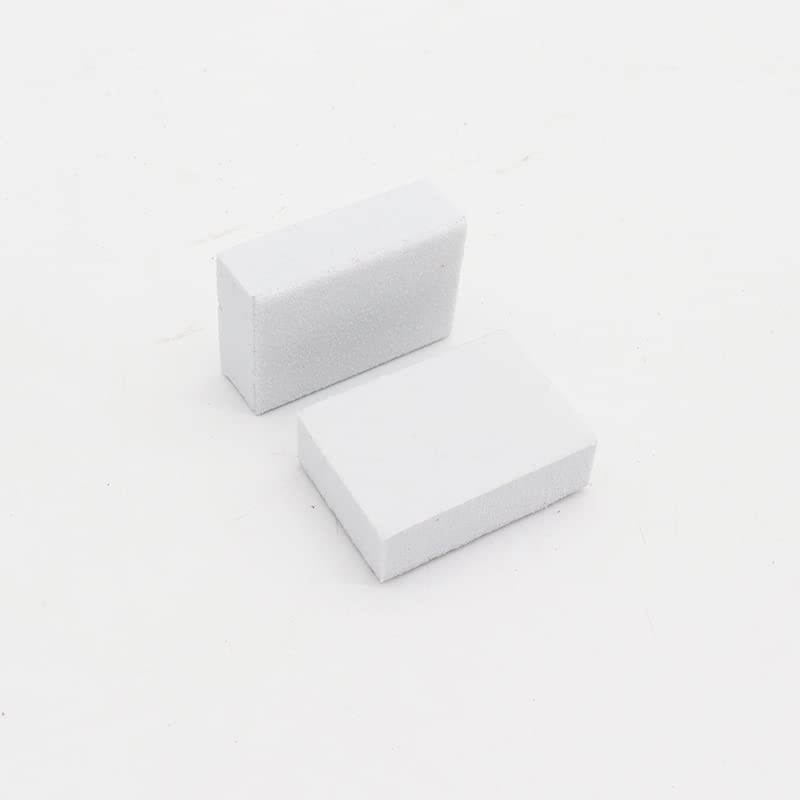 Bzbuy 130 Pack Mini White Nail Buffer Blocks 100/180 Grit 2-Sided - Pro Salon & Home Manicure Files