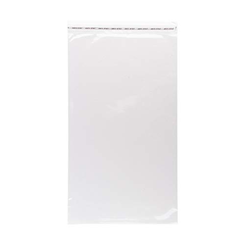 Ideen mit Herz Clear Storage Bag (100 Pcs, 34 x 19 cm) - Self Adhesive Foil Bags for Food and Gifts