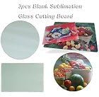 3pcs Blank Sublimatio​n Glass Cutting Board Kitchen Orga..