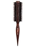 ALLMILL Natural Boar Bristle Round Comb Hair Brush with Ergonomic Natural Wood Handle,2.2 Inch,Styling Essentials for Hair Drying, Styling, Curling