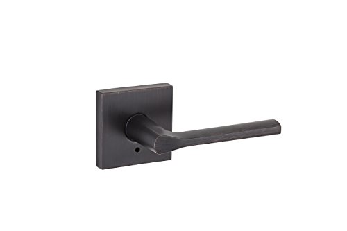 Kwikset 91550-021 Square Lisbon Square Bed/Bath Lever In Venetian Bronze, 4.23