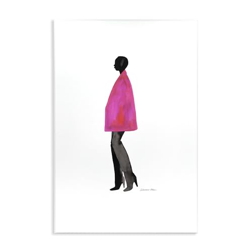Stupell Industries Fuchsia Pink Coat Wall Plaque Art design by Simone Elum, 15…
