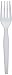 Dixie FH207 Plastic Cutlery, Heavyweight Forks, White, 100/Box