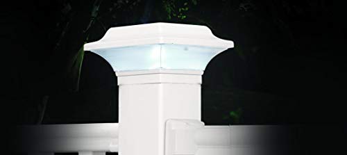 Classy Caps SL082W Imperial Solar Post Cap, 2.5" x 2.5", White Powder coated Aluminum - Thumbnail 3