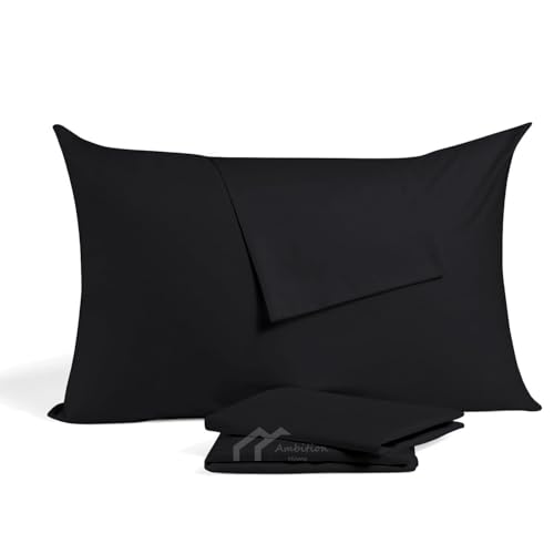 Toddler Travel Pillow Cases 12x16 inch, Small Pillow Cover with Zipper Closure Set of 2 mini Pillow Cover 500 Thread Count 100% Egyptian Cotton Travel Pillow case 12x16, Black at Amazon
