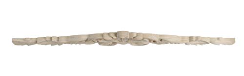 5-1/4 in. x 24-3/8 in. x 5/8 in. Unfinished Hand Carved North American Solid Red Oak Wood Onlay Grape Vine Wood Applique