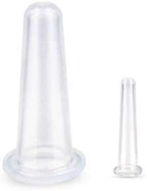 QUUPY Silicone Cupping Facial Set Eye and Face Vacuum Massage Cup Kit - 4 Cups(2Large+2Small) - Image 4