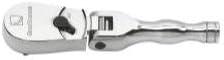 KDT81212F KD Tools 3/8" Drive 84 Tooth Stubby Flex Head Ratchet - Full Polish