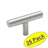 Cosmas 305SN Satin Nickel Cabinet Hardware Euro Style T Bar Knob - 2