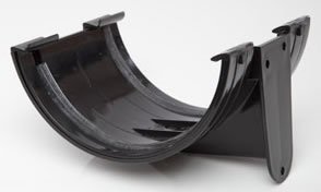 Polypipe RL602B Black 150mm (6") Half Round Gutter Union Bracket