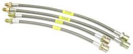 Porsche 928 (78-86) Brake Hose Set STEEL Jacket DOT ok HIGH Pressure braided
