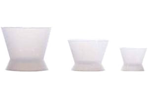 BONEW 3piece Flexible Dental Lab Silicone Mixing Cup Acrylic NonStick Bowl Dappen Dish