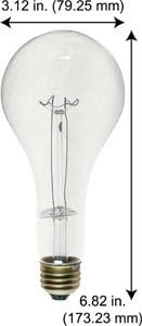 Incandescent Light Bulbs 200PS25CL 230V Clear (Case of 5)