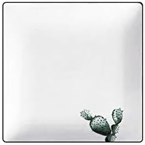 Creative Ceramic Square Plate Home Black Side Western Dish Cartoon Dessert Plate Cake Dish Dish Black line 8 inch