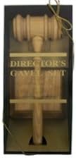 Oak Style Director's Gavel Boxed Set