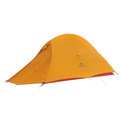 Naturehike Cloud-Up 2 Campingzelt 2 Personen 3-4 Saison Leichtes Rucksack Zelt Wandernde Zelt(Orange Base)