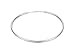 Sterling Silver Fashion Continuous Endless Hoop Earrings, thick 2-mm tube 2-inch round