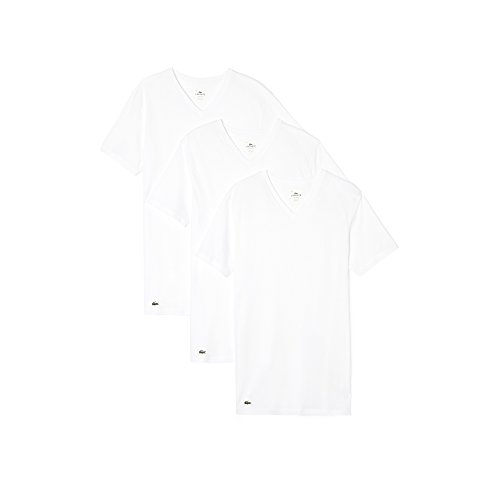 Lacoste Men's Essentials 3-Pack V-Neck Tee Multi Core Underwear