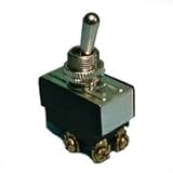 Heavy Duty Bat Handle Momentary Toggle Switch - DPDT / (On) - Off - (On) : 30-050