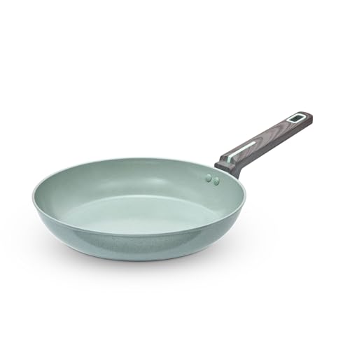 JadeCook Sartén Antiadherente de 26cm, Jade Essentials Mango Soft Touch Tipo Madera, Recubrimiento Cerámico de 2 Capas con Polvo de Jade