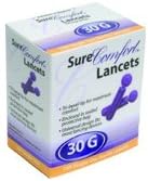 Surecomfort Sure Comfort Lancets, 100 units 30G(Pack of 2)