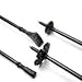 Atlapa Sports Grey Trekking Poles with Cork Grips 2 pcs of Strong Adjustable Flip Lock Lightweight 7075 Aluminum Collapsible Cork Trekking Pole for Hiking Trekking Hunting Includes Tips and Bag