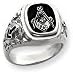 14k White Gold Masonic Ring Mounting -