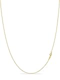 KEZEF Sterling Silver with Gold Overlay 1.3mm Cable Chain Necklace 18"