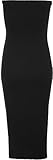 WearAll Women's Plain Boob Tube Strapless Stretch Bodycon Long Midi Dress