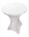 Luxury Collection White Spandex Cocktail Table Cover - Fitted High Top Round Table Cloth - Round Tablecloth Covers for Bar Table Pub Table Round Kitchen Table High Top Table Bistro Table