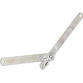 Hinge Outlet 180&deg; Locking Lid Support Hinge 9-3/16 Inch x 9/16 Inch 2-Pack