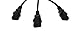 Eonvic IEC 320 C14 Male to 3 x C13 Female Y Splitter Power Cable 2ft/60cm