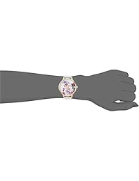 Reloj Nine West para mujer con correa dorada y rosa