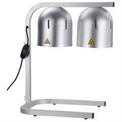 LeeMas Inc Food Heat Lamp Dual Bulb Commercial 5-Stage Height Adjustment Countertop Buffet Food Court Restaurants