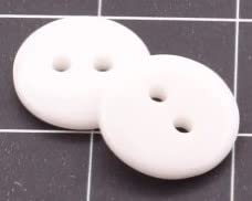 100 pcs White Buttons Smooth Round Finish - 18mm Ideal for Sewing, Crafting, DIY Cards and Ornaments etc (White, 100pcs)