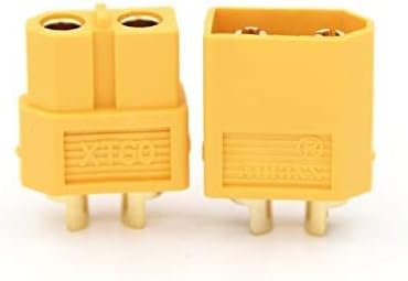 Amass 10 Pair XT60 XT-60 Male Female Bullet Connectors Power Plugs with Heat Shrink for RC Lipo Battery, Black, Red - Image 5