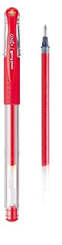Bundle - Signo - uni Ballpoint Pen - UM-151 & UMR-1 Refill - 0.38 mm - Red