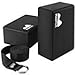 REEHUT Yoga Block (2 PC) and Metal D Ring Yoga Strap(1 PC) Combo Set, 9″ x 6″ x 4″High Density EVA Foam Block to Support and Deepen Poses, 8FT Yoga Belt for Stretching, General Fitness Blackthumb 1