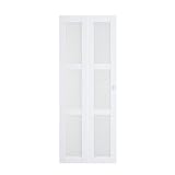 SIMPLECOZY Three Frosted Glass Panel Bi-Fold