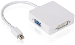 Kangcheng 3 in 1 Mini Display Port to DVI/HDMI/VGA Converter Thunderbolt MiniDP Adapter (1 in 3 out) for Macbook,Macbook Pro,Macbook Air etc
