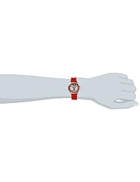 Disney Kids 'mk1239 Time Teacher Mickey Mouse reloj con correa de hule, color rojo