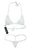Honanda Women's Sexy Halterneck Top Micro Bikini Charming Bra and G-String Set (White)