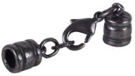4.4mm (5/32") Gun Metal Glu-N-Go End Caps, Jewelry Findings-Clasps
